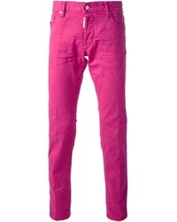 Мужские ярко-розовые джинсы от DSquared