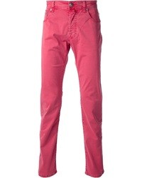 Мужские ярко-розовые джинсы от Jacob Cohen