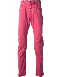 Мужские ярко-розовые джинсы от Jacob Cohen
