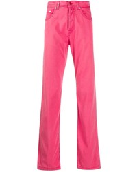Мужские ярко-розовые джинсы от Kiton