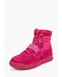 Женские ярко-розовые замшевые ботинки на шнуровке от Sprincway