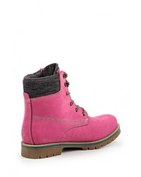 Женские ярко-розовые замшевые ботинки от Darkwood