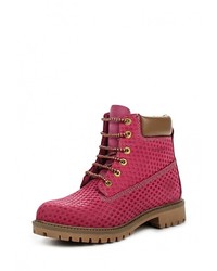 Женские ярко-розовые замшевые ботинки от Darkwood