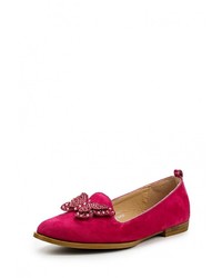 Женские ярко-розовые замшевые лоферы от Catisa