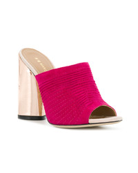 Ярко-розовые замшевые сабо от Marc Ellis