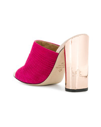 Ярко-розовые замшевые сабо от Marc Ellis