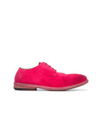 Ярко-розовые замшевые туфли дерби