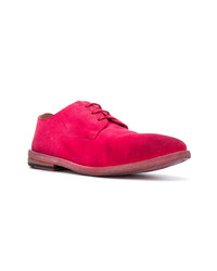 Ярко-розовые замшевые туфли дерби от Marsèll