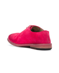 Ярко-розовые замшевые туфли дерби от Marsèll