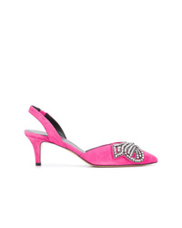 Ярко-розовые замшевые туфли с украшением от Isabel Marant