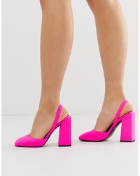 Ярко-розовые замшевые туфли от ASOS DESIGN