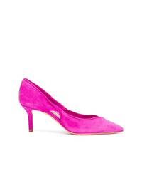 Ярко-розовые замшевые туфли от Casadei
