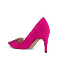 Ярко-розовые замшевые туфли от Sergio Rossi