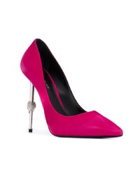 Ярко-розовые замшевые туфли от Philipp Plein