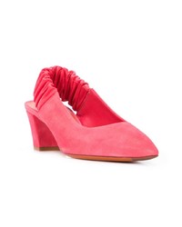 Ярко-розовые замшевые туфли от Santoni