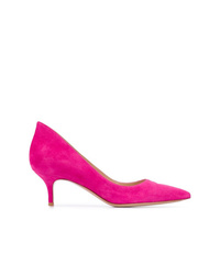 Ярко-розовые замшевые туфли от Gianvito Rossi