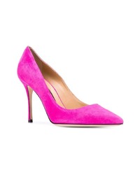 Ярко-розовые замшевые туфли от Sergio Rossi