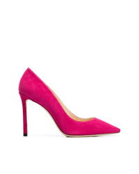 Ярко-розовые замшевые туфли от Jimmy Choo