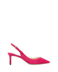 Ярко-розовые замшевые туфли от Jimmy Choo
