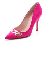Ярко-розовые замшевые туфли от Kate Spade