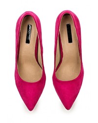 Ярко-розовые замшевые туфли от LOST INK