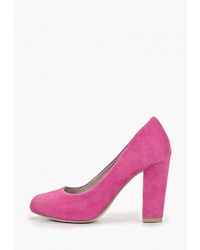 Ярко-розовые замшевые туфли от Marco Tozzi