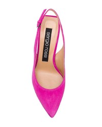 Ярко-розовые замшевые туфли от Sergio Rossi