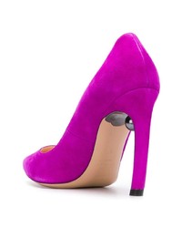 Ярко-розовые замшевые туфли от Nicholas Kirkwood