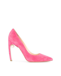 Ярко-розовые замшевые туфли от Nicholas Kirkwood