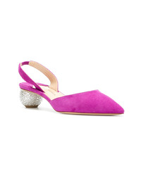 Ярко-розовые замшевые туфли от Paul Andrew
