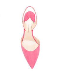 Ярко-розовые замшевые туфли от Paul Andrew