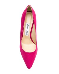 Ярко-розовые замшевые туфли от Jimmy Choo