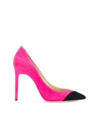 Ярко-розовые замшевые туфли от Saint Laurent