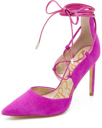 Ярко-розовые замшевые туфли от Sam Edelman