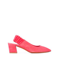 Ярко-розовые замшевые туфли от Santoni