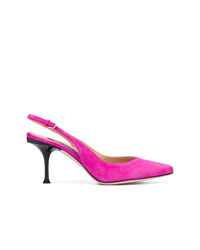 Ярко-розовые замшевые туфли от Sergio Rossi