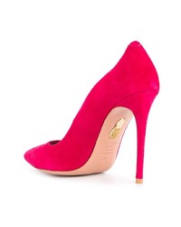 Ярко-розовые замшевые туфли от Aquazzura