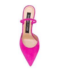 Ярко-розовые замшевые туфли от Sergio Rossi
