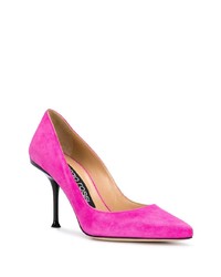 Ярко-розовые замшевые туфли от Sergio Rossi