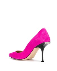 Ярко-розовые замшевые туфли от Sergio Rossi