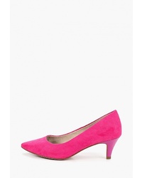 Ярко-розовые замшевые туфли от Tamaris