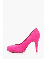 Ярко-розовые замшевые туфли от Tamaris
