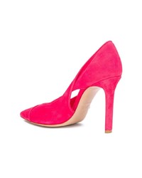Ярко-розовые замшевые туфли от Casadei