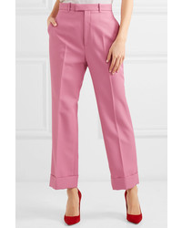 Женские ярко-розовые классические брюки от Gucci