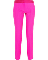 Женские ярко-розовые классические брюки