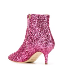 Ярко-розовые кожаные ботильоны от Polly Plume