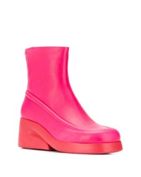 Ярко-розовые кожаные ботильоны от Camper Lab