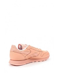 Женские ярко-розовые кожаные кеды от Reebok Classics