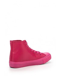 Женские ярко-розовые кожаные кеды от Sweet Shoes