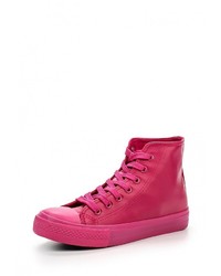 Женские ярко-розовые кожаные кеды от Sweet Shoes